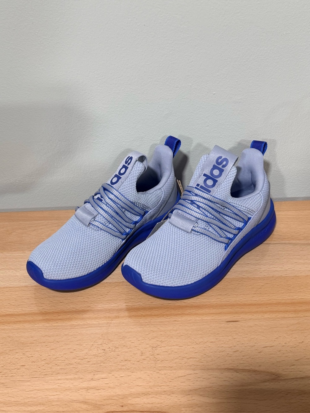 adidas Kids Light Blue and Royal Blue Slip-On Sneakers
